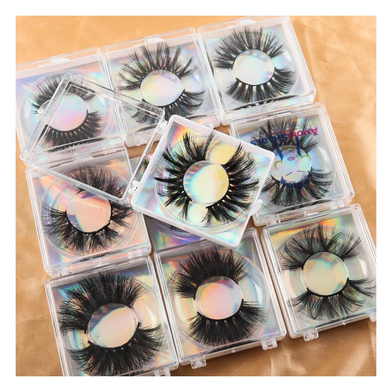 

6d faux mink eyelash custom label cruelty free vegan lashes 6d vegan silk lashes, Natural black