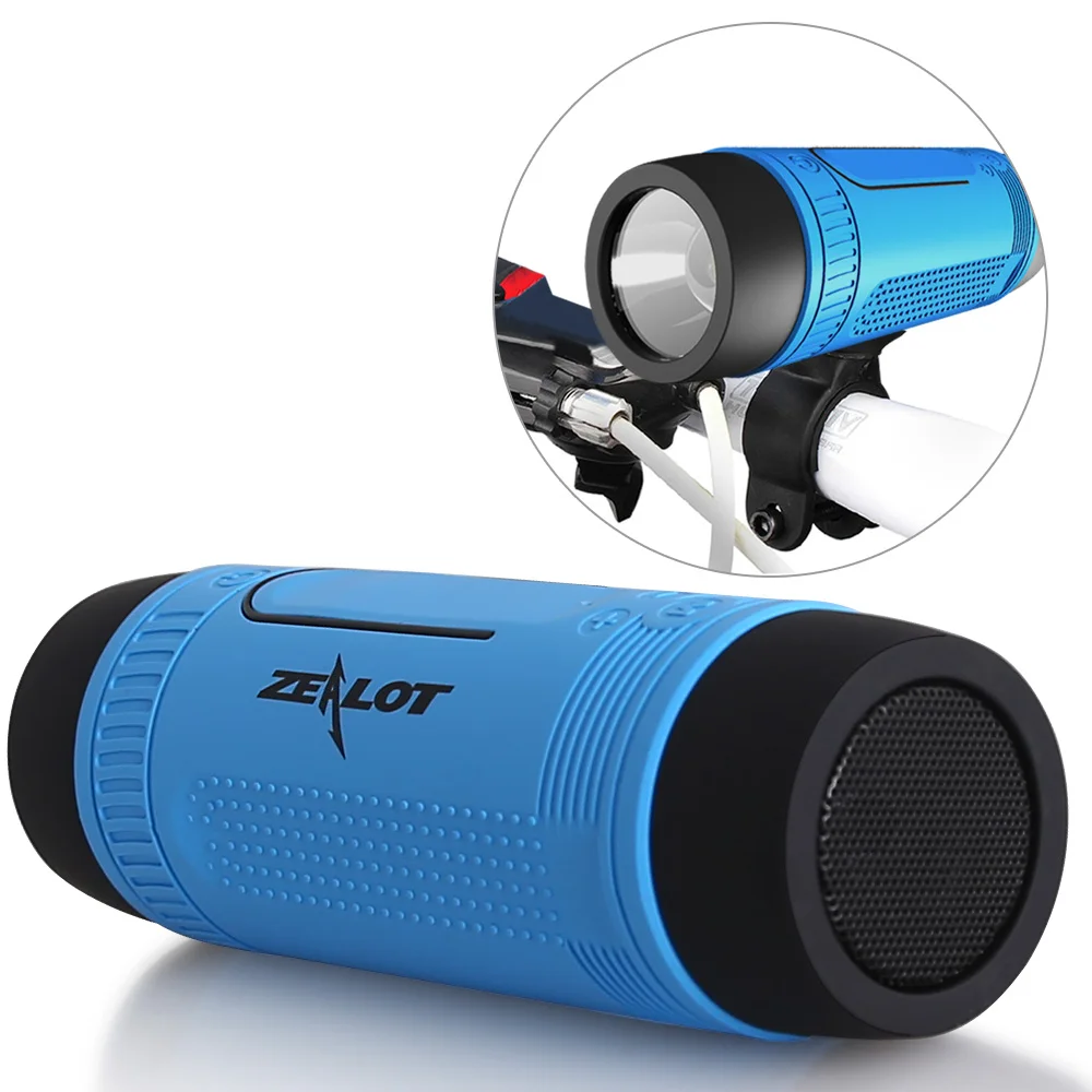 

Outdoor Speaker Zealot S1 4000mAh Wireless Speakers for Bicycle with Power Bank and LED Light
