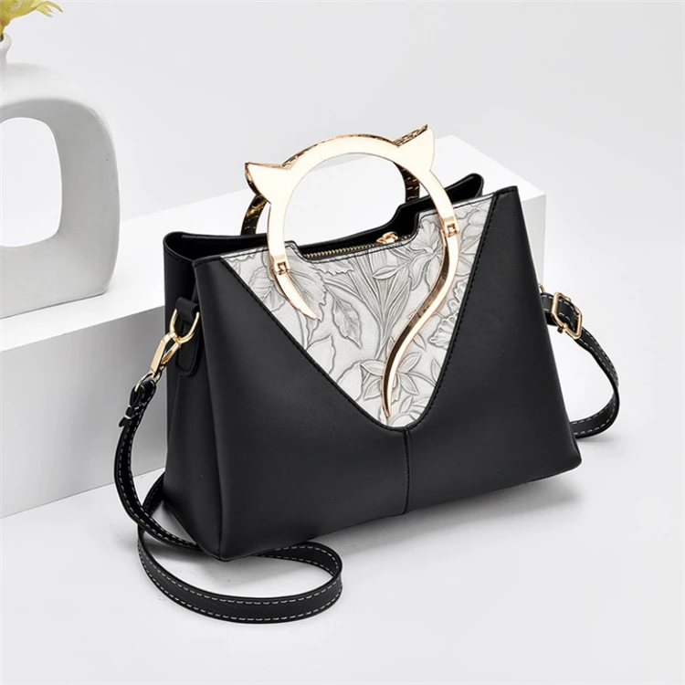 

2022 New Designer Fashion Women Luxury Big Handbag Wholesale PU Leather Large Capacity Ladies Black Tote Bag Handbags, 5colors