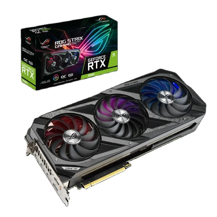 

ROG-STRIX-RTX3080-O10G-GAMING Graphics Card 1440-1935MHz Support 4K Monitor With 10GB GDDR6 ROG STRIX RTX 3080