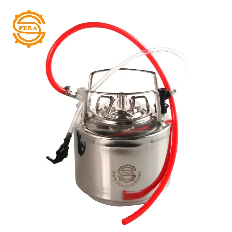 

PERA 5 Gallon 19L Ball Lock Stainless Steel Cornelius Soda Keg beer keg, Silver