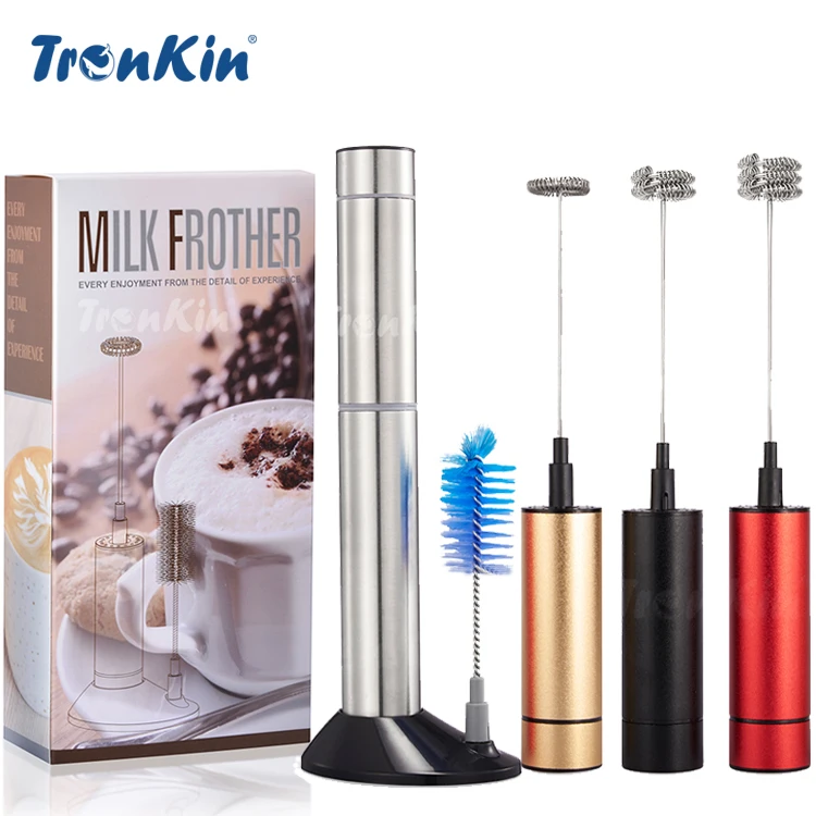 

Portable Frother Milk Frothed Espumador De Leche Stainless Steel Milk Frother Handheld Coffee Electric Milk Frother With Stand