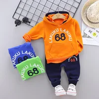 

Toddler Tracksuit Autumn Baby Clothing Sets Children Boys Girls Fashion Clothes Kids Hooded Top and Pants 2 Pieces Suits
