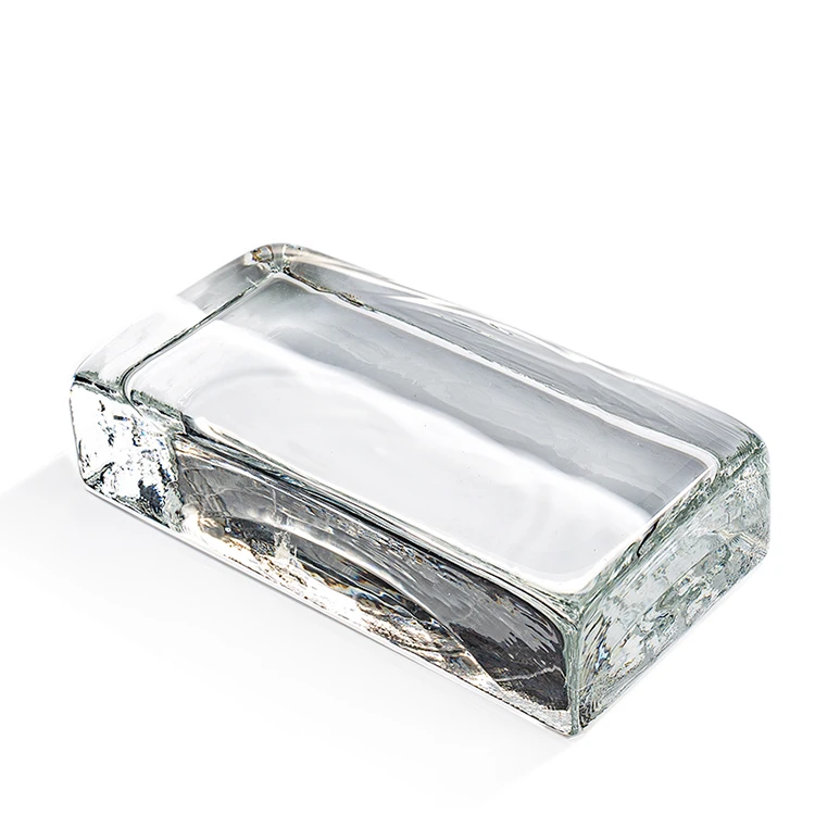Solid Crystal Clear Glass Brick Wall Partition Rectangular Cheap Decorative Glass Blocks Bricks for Outdoor Column