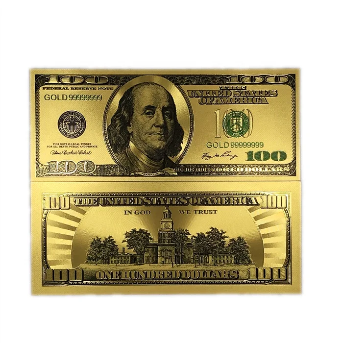 
GS-18203 PET Gold Dollar Bill High Quality Gold Banknote For Special Gift 