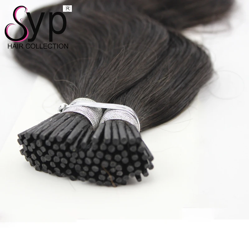

Virgin Peruvian Straight Itip Hair Extensions Real Hair, Natural color can be dyed and bleached