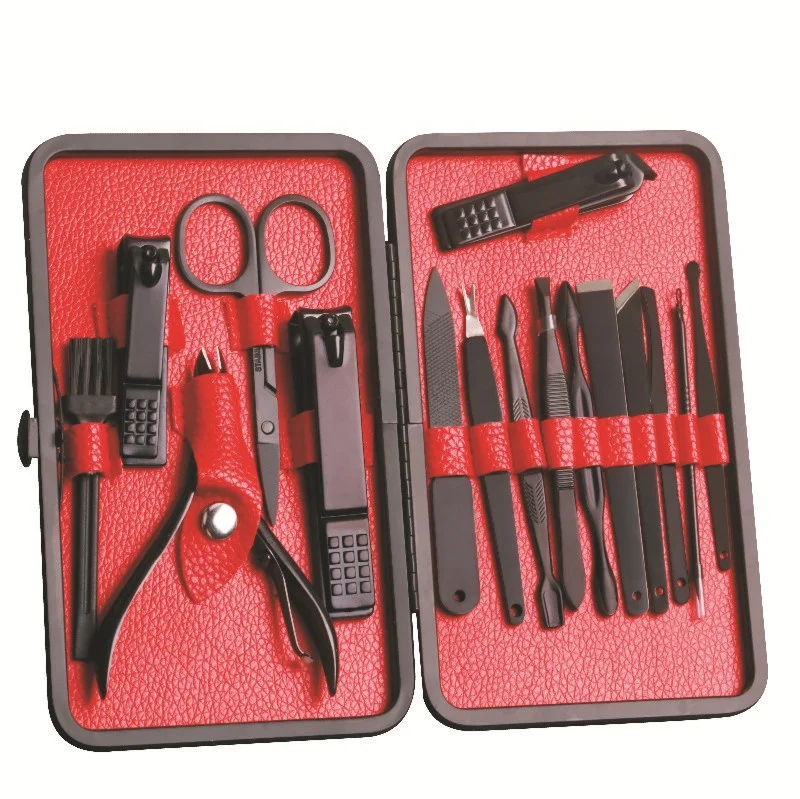 

16Pcs Pedicure Manicure Set Stainless Steel Feet Nail clipper set Nail Care Tool kit Eyebrow Trimmer Mens Women Manicure Set, According to options