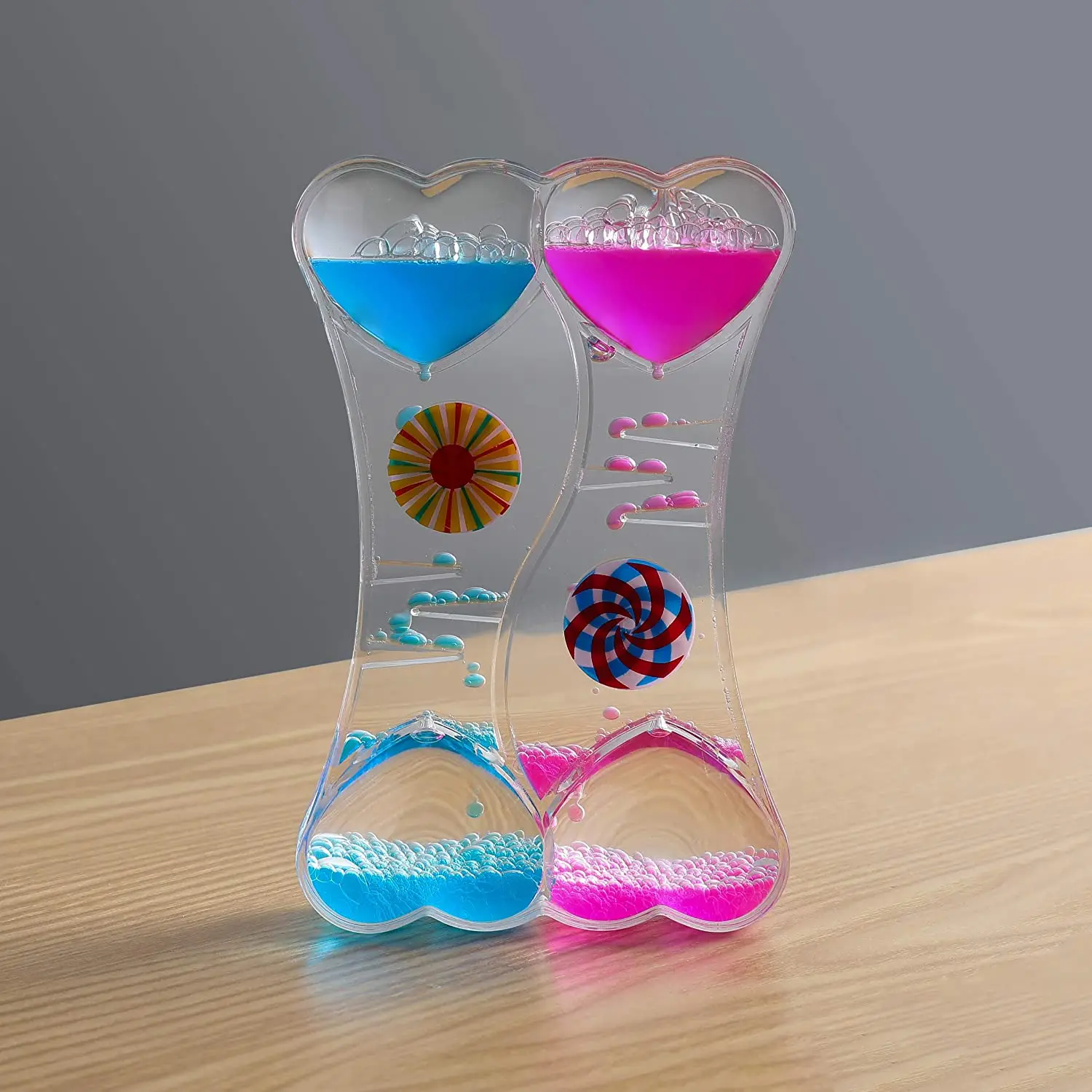 

2021 Amazon Hot Selling Relief Lava Hourglass Timer Desk Liquid Motion Bubbler Timer, Liquid Timer Sensory Toy For Kids, Picture shows