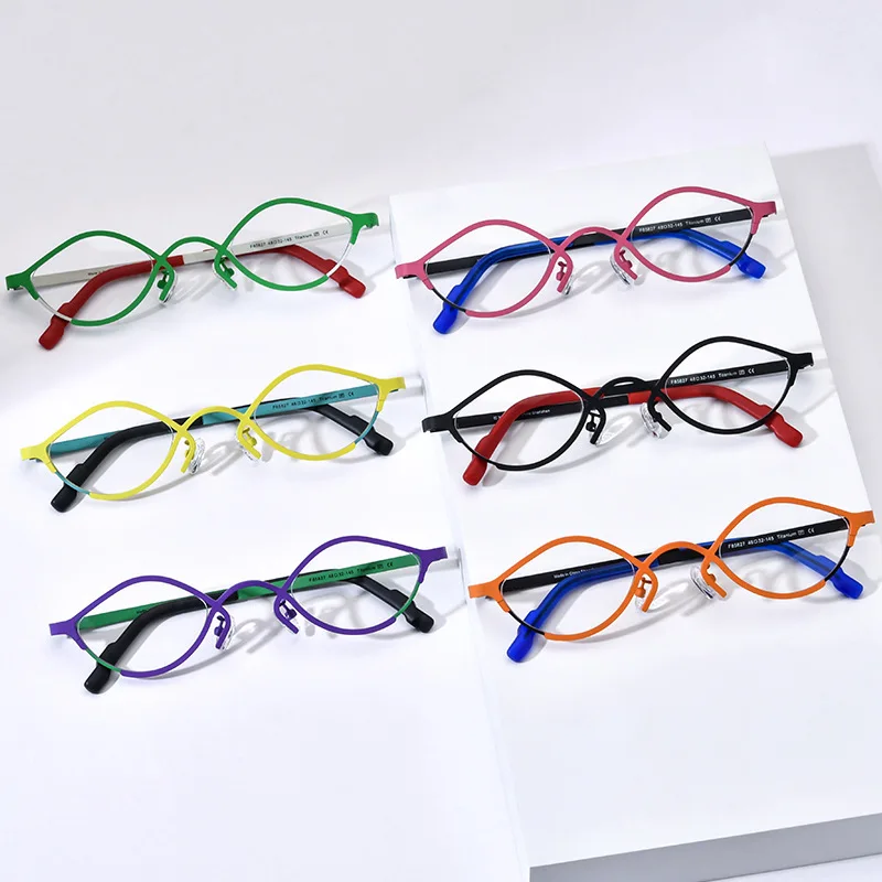 2024 Handmade Custom Logo Unisex Frame Square Glasses Eyewear Eyeglasses Business Half Glasses Frame
