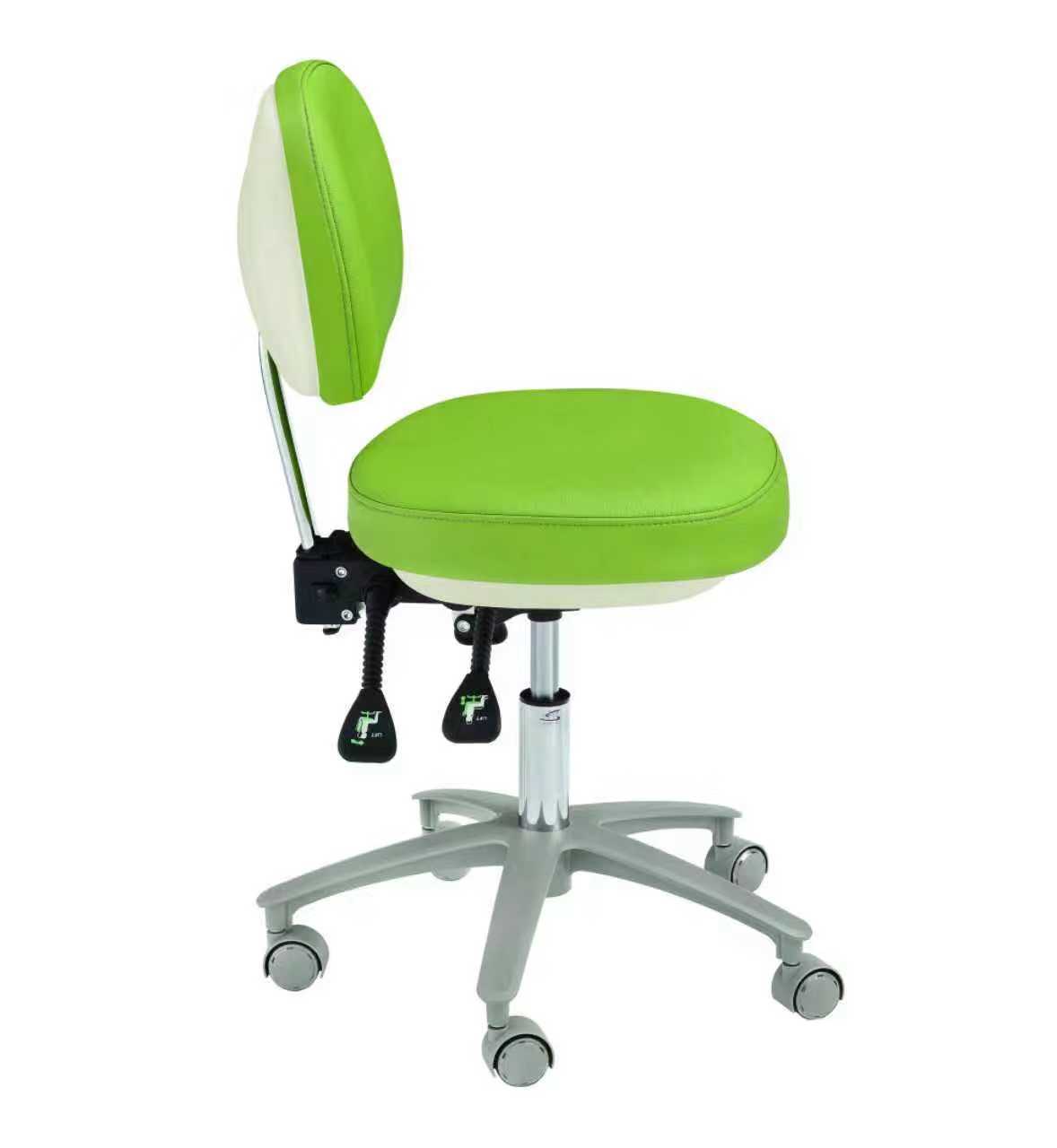 Dental Saddle Doctor Seat Chair Deluxe Dentist Stool With Armrest Pu