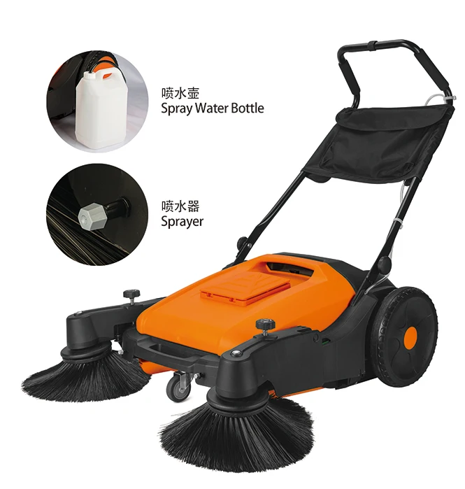 
Professional cleaning factory 980mm road sweepers for sale push by hand manual street sweeper cleaning leaves sweeper machine 