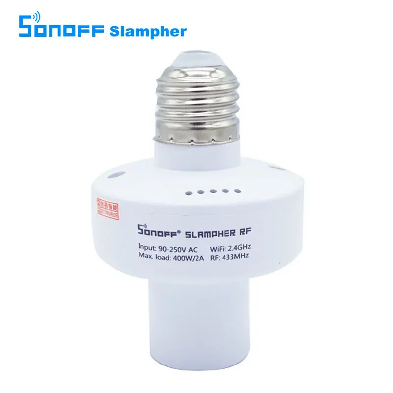 Factory Sonoff Slampher Wifi Smart Light Holder E27 WiFi Light Lamp Bulb Holder RF Remote Control APP Control Alexa Google