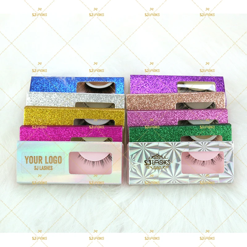 

Lower Lashes Vegan Silk Fiber Faux 3D Mink Bottom Eyelashes with Sleeve Cheap Packaging Box with Private Label Own Logo Branding