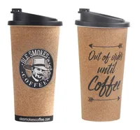 

350ML pp double layer cork reusable biodegradable portable coffee cup