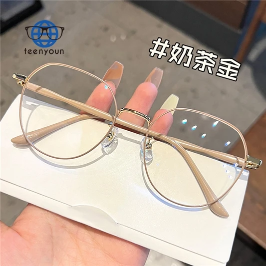 

Teenyoun Eyewear Best High Quality Metal Frame Glasses Cheap Price Eye Adult Round Anti Blue Light Optical Eyeglasses