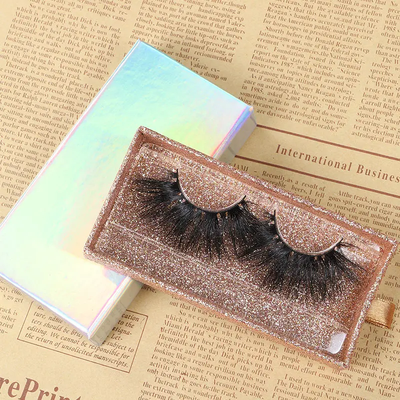 

fluffy natural hand made full strip lashes 25 mm mink eyelash vendor customized boxes logo minx eyelashes wholesale other lashes