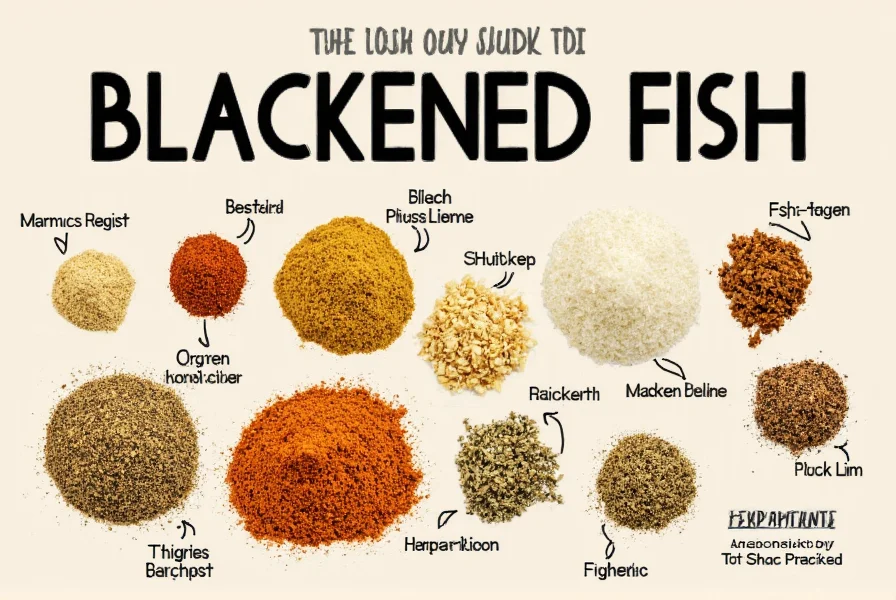 Blackened Fish Served on a Platter