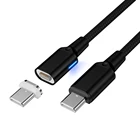 高速 PD QC3.1 USB C usb C タイプ C 100 ワット 20V 5A ナイロン編組生地磁気充電ケーブル macbook