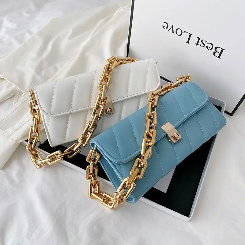 

2021 Italy new design hot-selling diamond lattice chain armpit luxury crossbody women hand bags