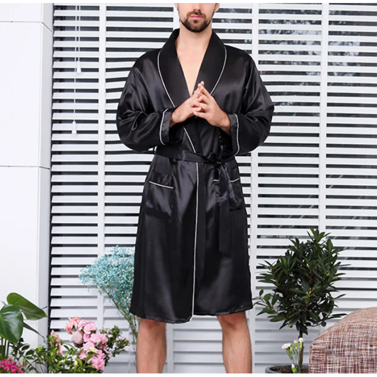 

Amazon's hot sale cheap in 2019 man bathrobe supplier, Customized color