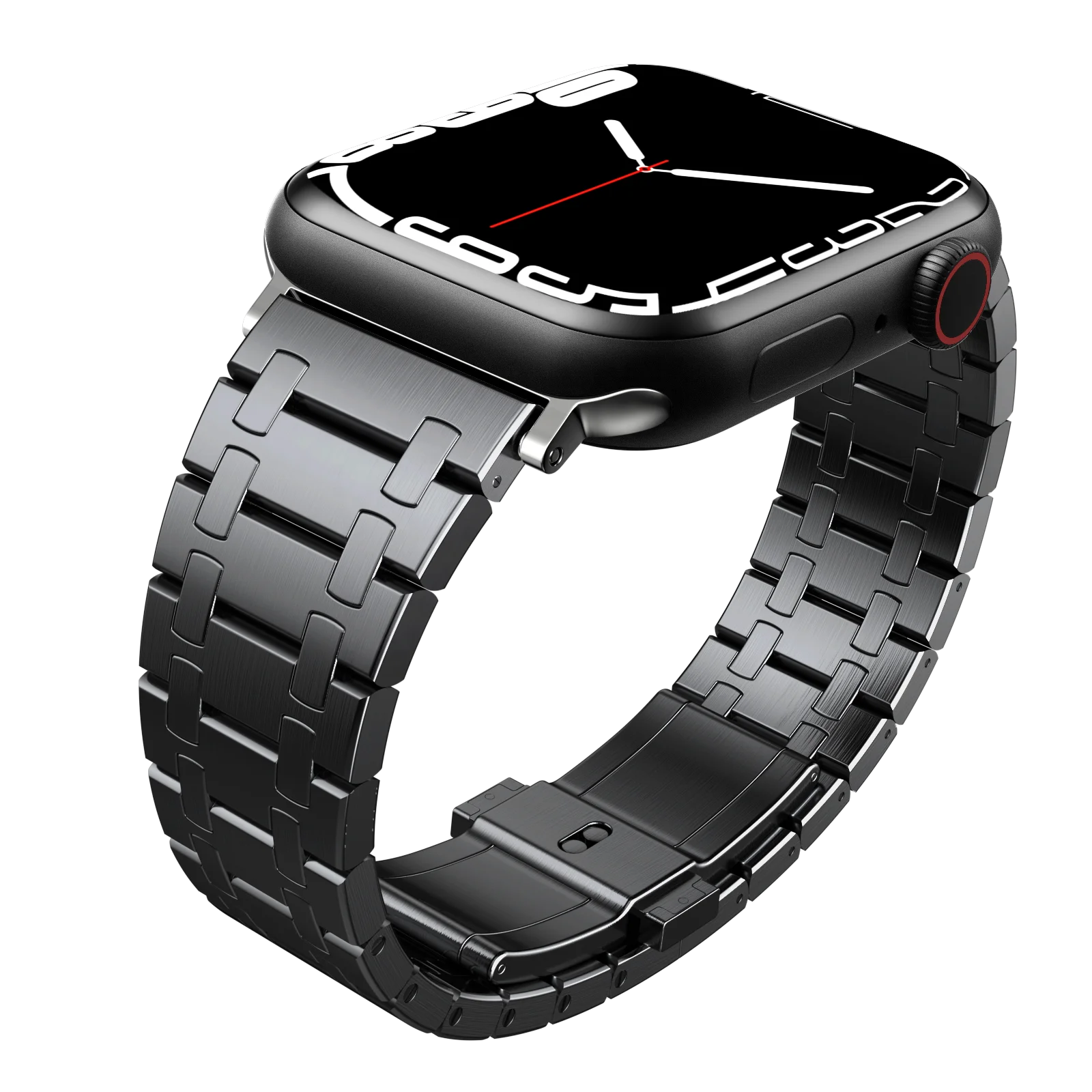 

New Luxury 316l Stainless Steel Strap 41mm 45mm Watch Band Bracelet For Apple Watch Series 7 Loop Band Strap, Black,silver