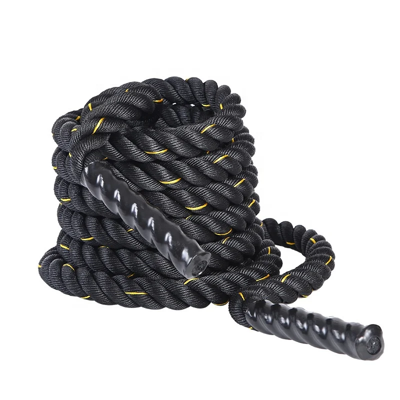 

High Quality Exercise Jump Fitness Heavy Climbing Training Undula 12m 50mm Power Training Workout Gym Battle Rope, Black, customize other colors