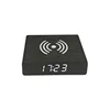 Power bank 5W/10W Compatible Mobile phone Qi wireless charging pad wooden LED alarm clock for Bedroom