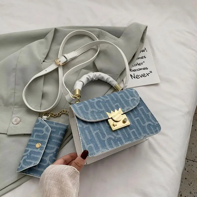 

Popular ladies 2021 new French niche bag fashion one-shoulder messenger mini purse sublimation cowboy women handbag