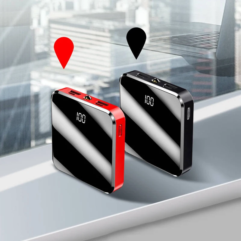 2020 Portable Fast Charging mobile Phone Powerbank Gift Pocket Digital dising light 10000mah 20000mah mini power bank for iphone - ANKUX.COM