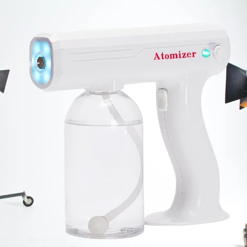 

Holink Cordless Rechargeable Portable Battery Power Sterilization Nano Mist Spray Sprayer Gun For Air Disinfection, White