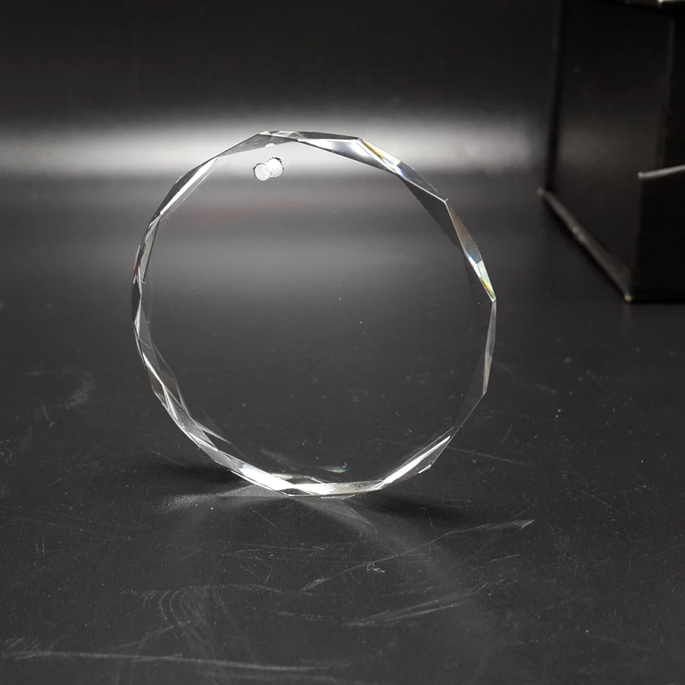 Engravable Clear Blank Flat Glass Circle Pendants Christmas Ornament Glass Buy Christmas