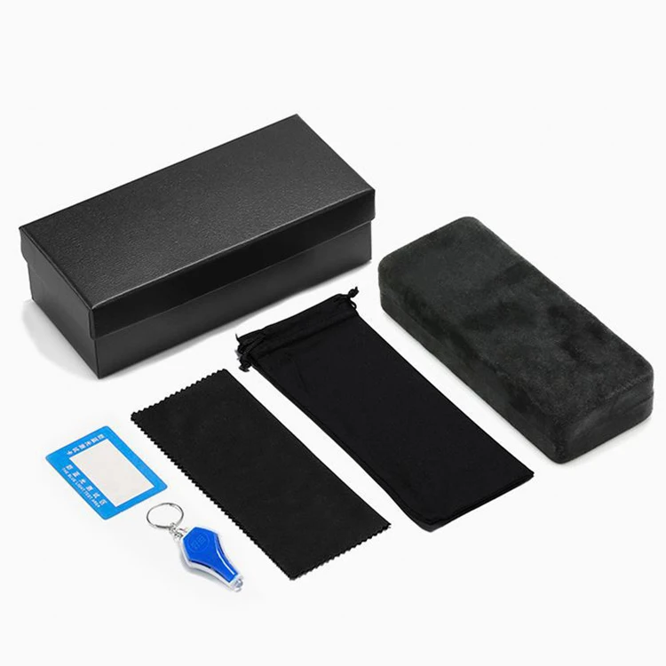 

High Quality Sunglasses Anti blue light glasses Box Custom Logo Glasses Packing Set With Cloth