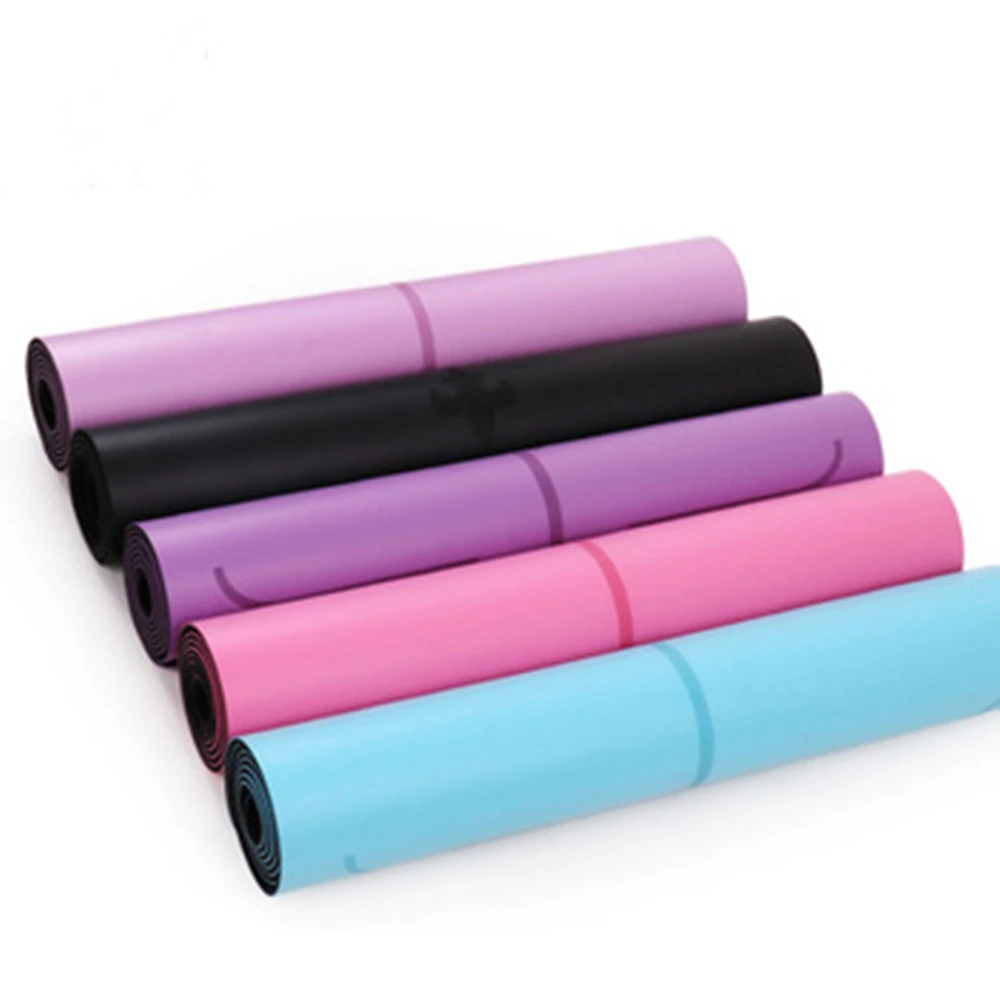 

PU natural rubber yoga position line sweat-absorbent non-slip local luxury sports fitness mat wholesale