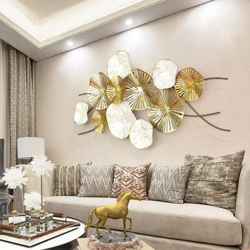 

Creative Design Luxury Art Living Room Metal Hanging Wall Decor, Brown,grey,chocolate or customized