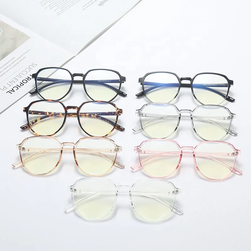 

2021 Women Wholesale Computer Anti Blue Light Glasses Blocking Blocker Eyeglasses Fashion TR90 Optical Frames