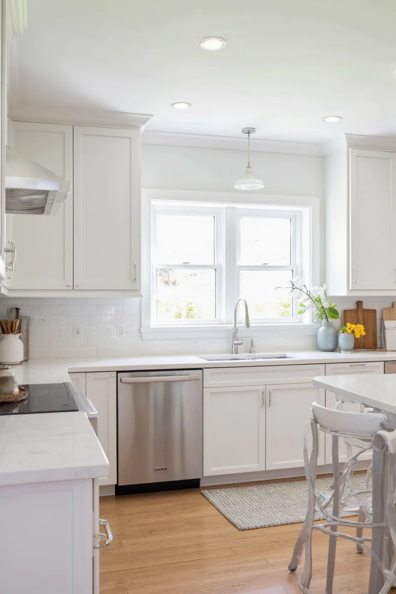 KraftMaid White Dove cabinets installed