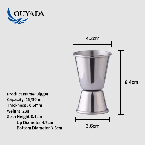 
OUYADA 700ml stainless steel cocktail shaker bar set 