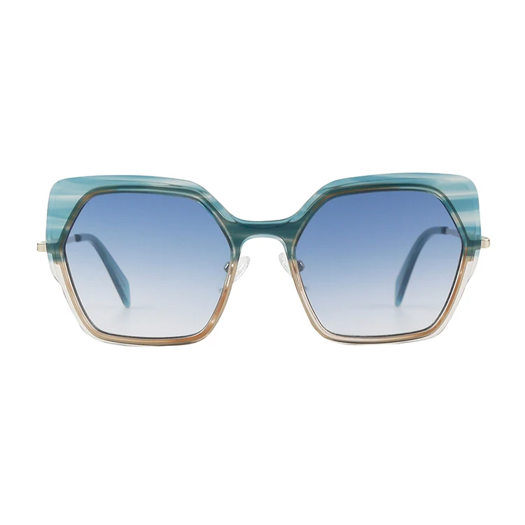 

Modern Classical Fashion Gradient Blue lens Adult Glasses Frames Italy Design Vintage Acetate Sunglasses, 4 colors
