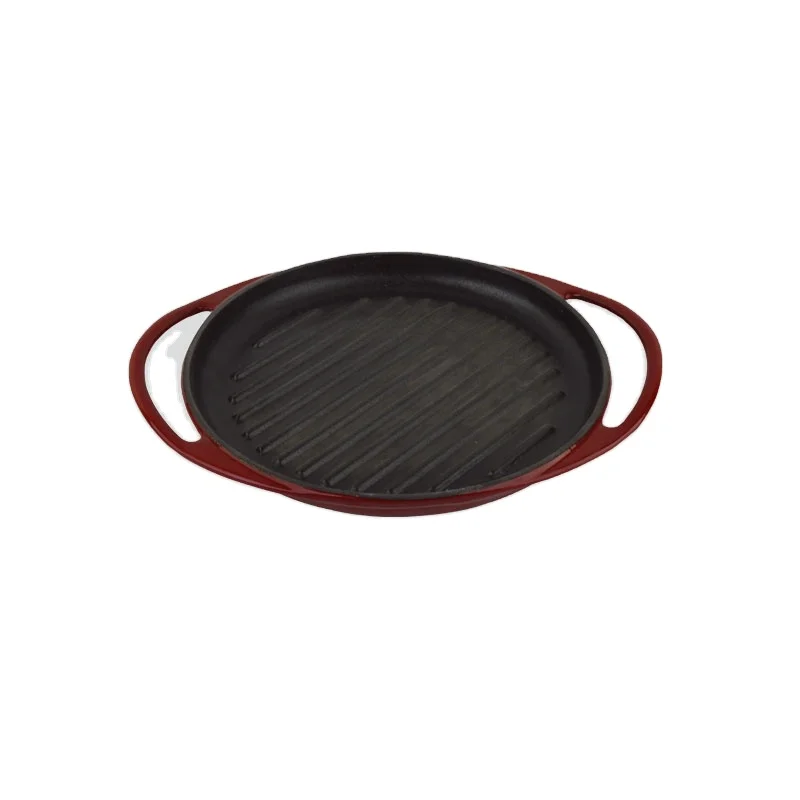 Mini Camping Bbq Round Cast Iron Grill Pan Buy Cast Iron Grill Pan