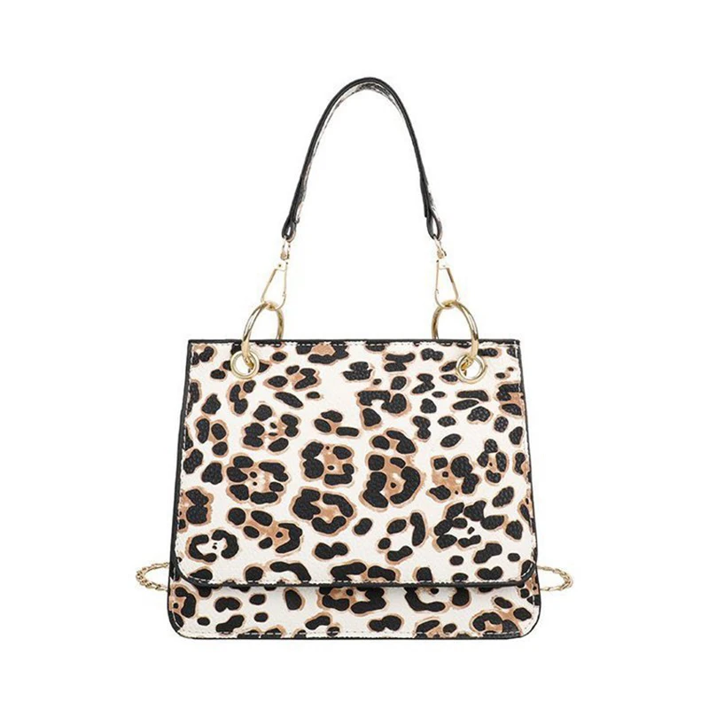 

Leopard Flip Bag Ladies Shoulder Bag Luxury Design European and American Ladies Chain Leather Handbag