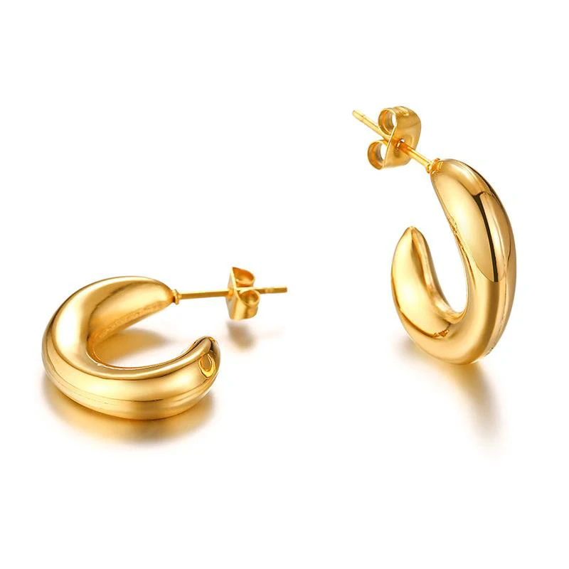

2020 Hot sale 18k Gold Plated Stainless Steel earrings for Women wholesale jewelry Dylam jewelry