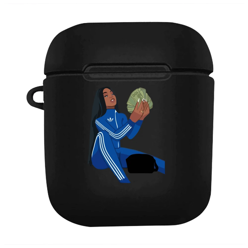 

Make Money Not Friends AirPods Case Protective Cover Skin - african girl White Premium Hard Shell Accessories Compatible with Apple AirPods