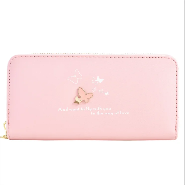 

Wallet Woman Long 2021 New Style Wrist Handhold Cartoon Double Zip Large Capacity Mobile Phone Bag