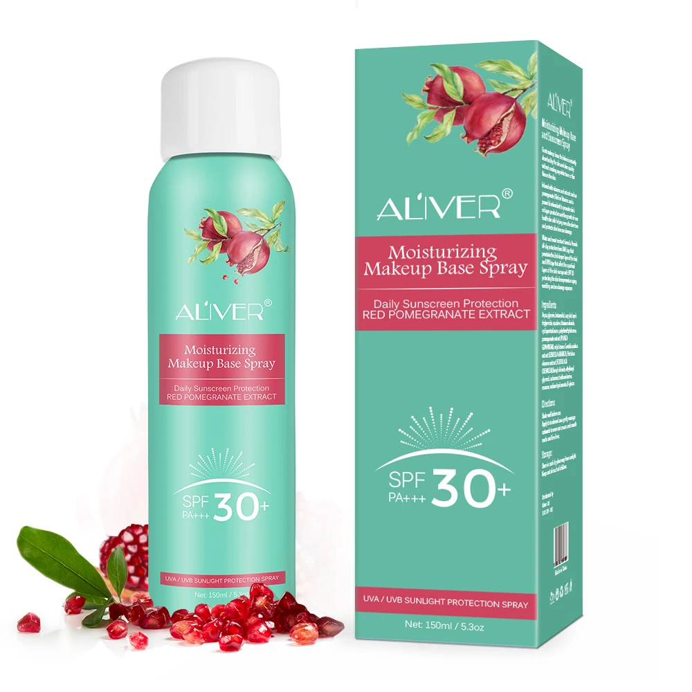 

ALIVER private label whitening travel size organic body skin care wholesale natural sunscreen spf 30 lotionsunscreen spray