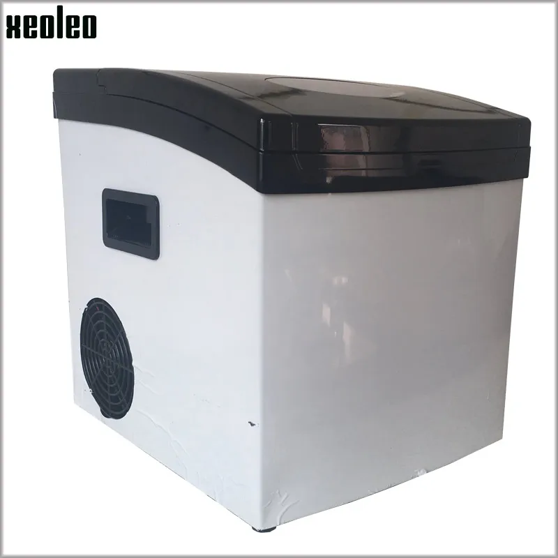 

XEOLEO 15kg/24 hours Automatic ice machine Stainless steel Home round bullet ice maker Bar square ice cube maker