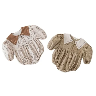 

Baby Girls Romper 2022 Autumn Infant Newborn Long Sleeve Ruffled Jumpsuit Outfit Set Baby Winter Clothing