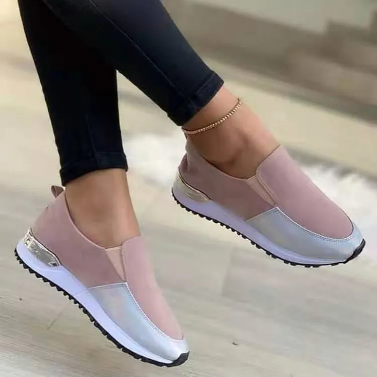 

2022 Summer new style single shoes women's single shoes round head flat bottom color matching large Lefu shoes