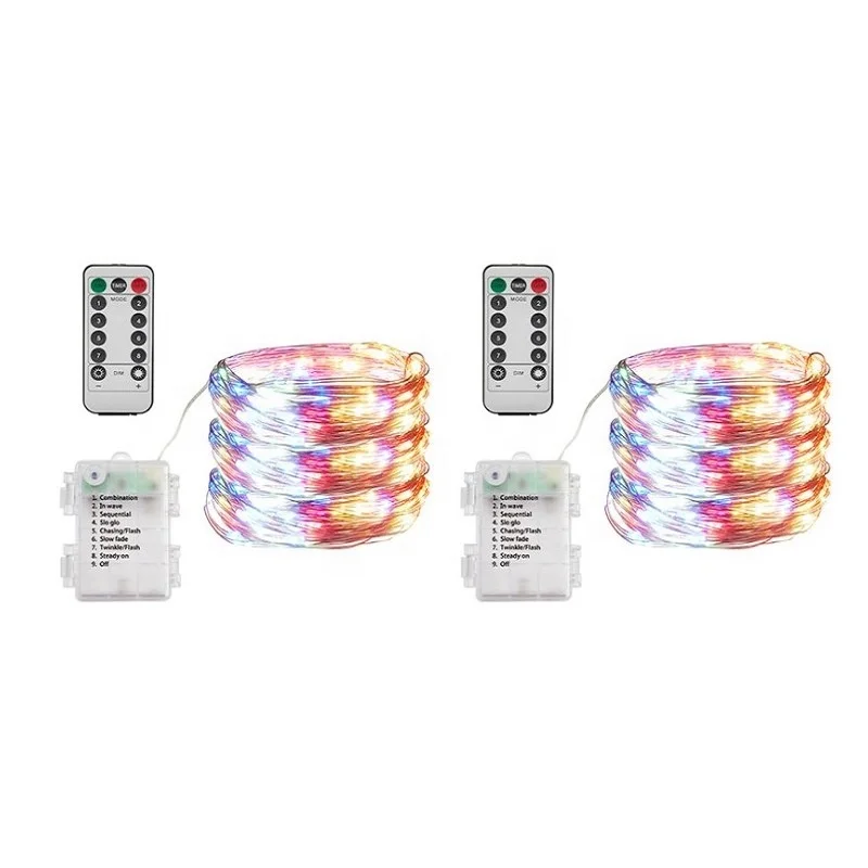 

Remote control copper wire string light waterproof 3AA battery box 10 meters 100 lights Christmas led decorative light string