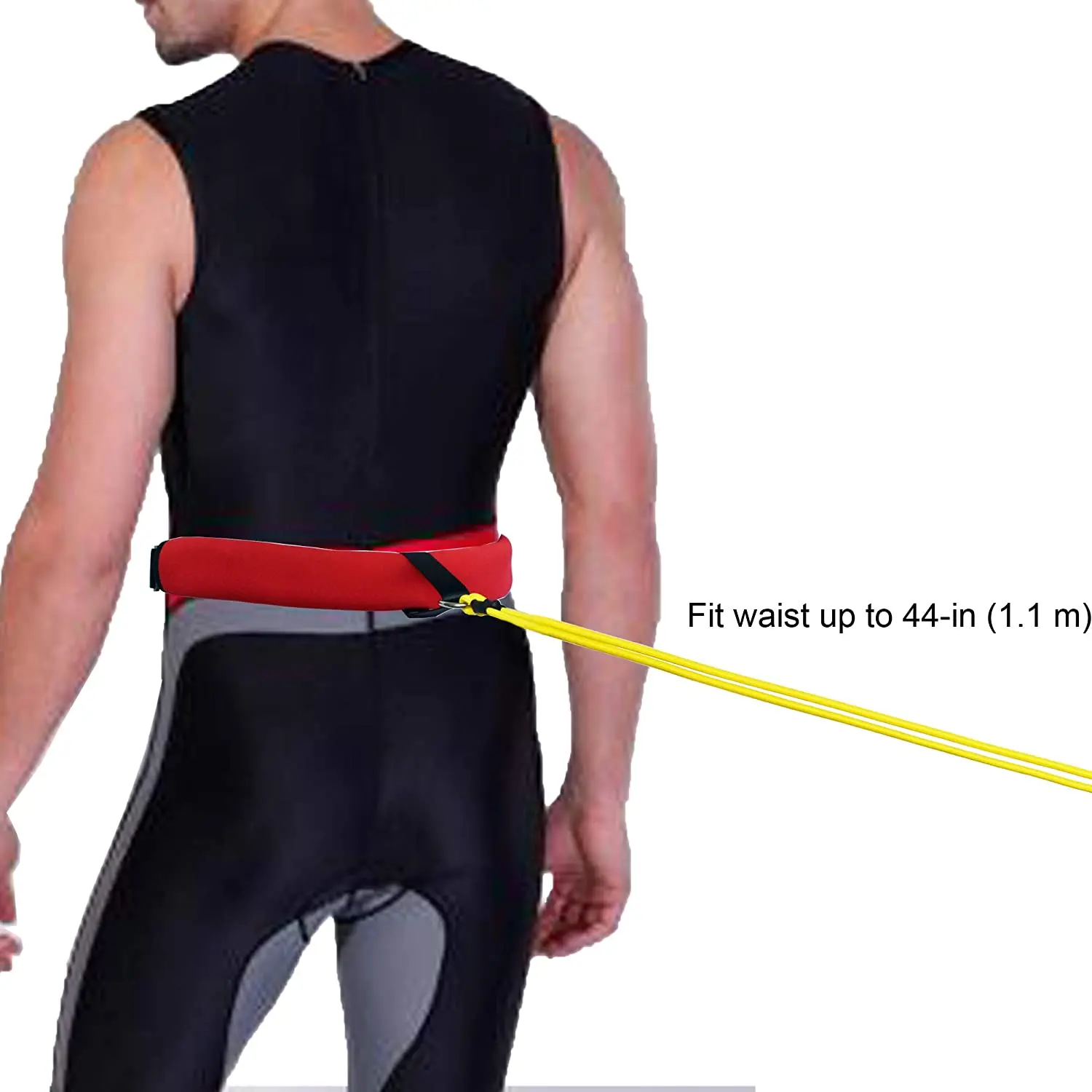 

Cheap wholesale hot sales TPE Swimming Resistance Belt Swim Training Exerciser Traction Leash Rope Pool Accessories, Customized color