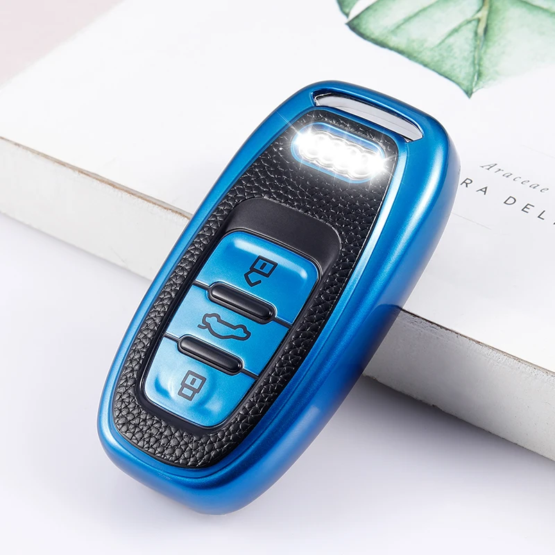 

Car Key Case Leather Cover Protective Shell Bag for Audi 12-18 AL Q5 / 17 A8L A6L A4 A5 6Q 8R 8S 4R S5 RS6 S7 S8S A7 A8 Q3